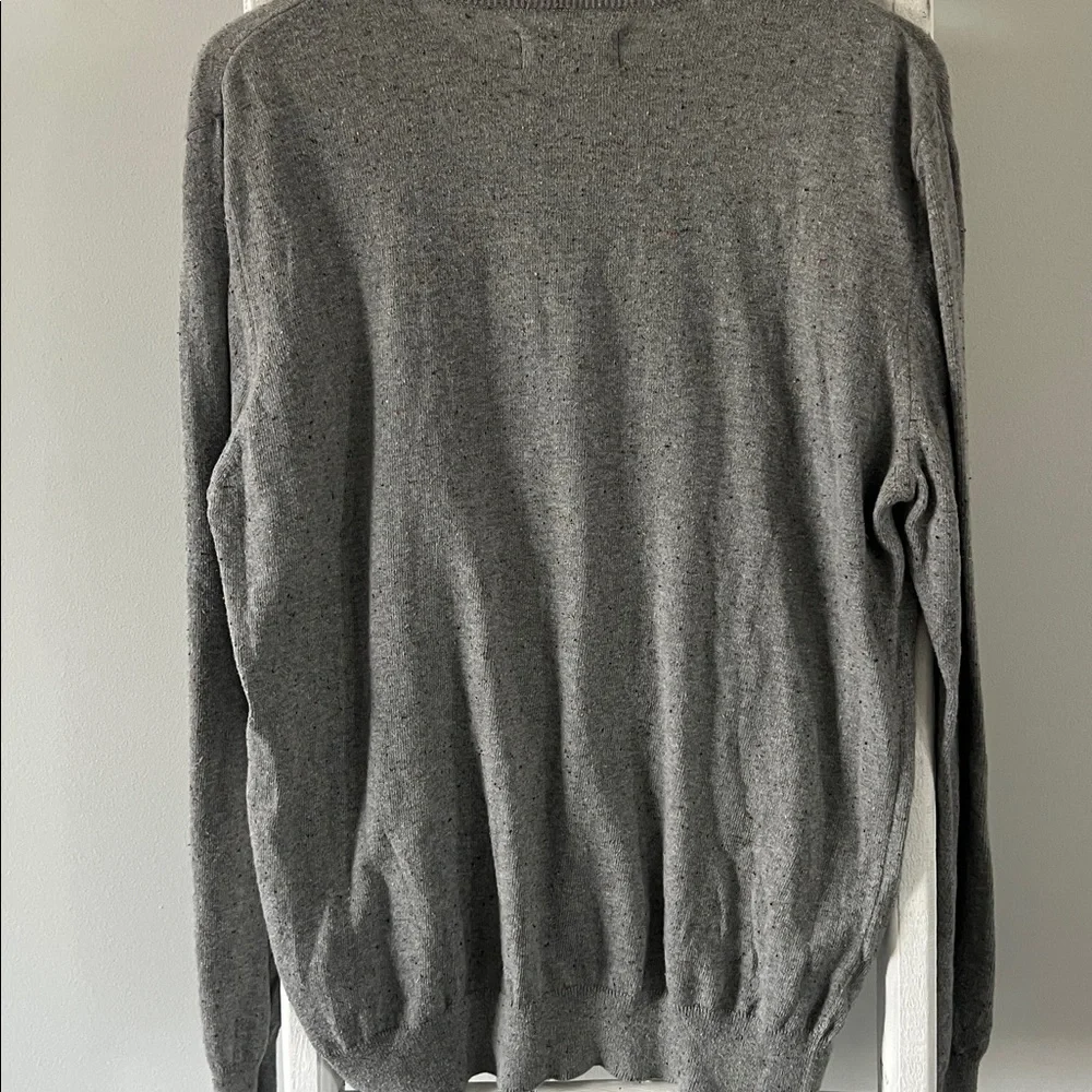 Barbour Men's Classic Gray Crewneck speckled Sweater size large - Picture 8 of 10